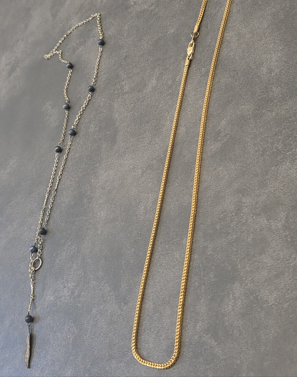 Two Long Chain Necklaces - Layering Necklaces